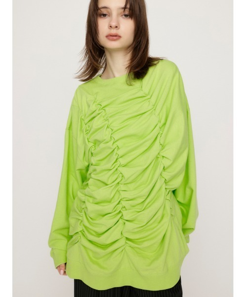 SLY（スライ）の「PIPING VELOUR HALF ZIP SW パイピング ベロア