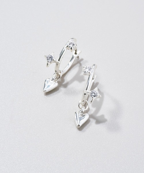 GOLDY（ゴールディ）の「アソートメント スパークル チャーム ピアス（ピアス（両耳用）・レディース・シルバー/ゴールド/シルバー×ゴールド・FREE）」の4枚目の写真