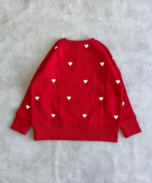 BOKU HA TANOSII（ボク　ハ　タノシイ）の「【BOKU HA TANOSII】別注 HEART SWEAT（スウェット・キッズ・レッド/オフホワイト/ブルー・90/100/110/120/130/140/150）」の13枚目の写真