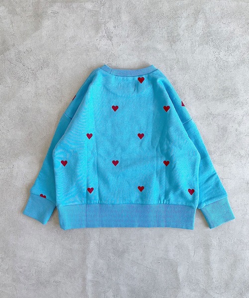 BOKU HA TANOSII（ボク　ハ　タノシイ）の「【BOKU HA TANOSII】別注 HEART SWEAT（スウェット・キッズ・レッド/オフホワイト/ブルー・90/100/110/120/130/140/150）」の19枚目の写真