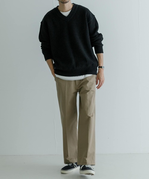 crepuscule（クレプスキュール）の「crepuscule　Moss Stitch V Pullover（ニット/セーター・メンズ・ブラック/ホワイト系その他/ダークグレー・2/1）」の6枚目の写真