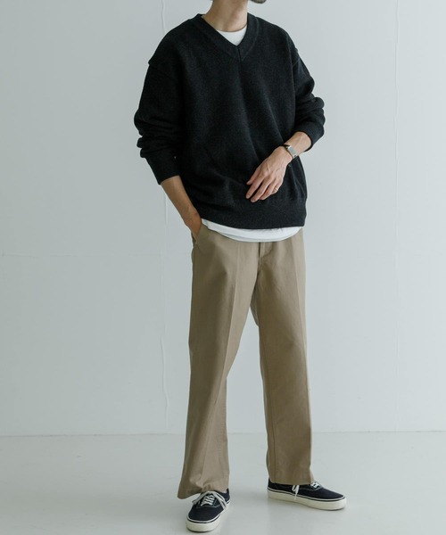 crepuscule（クレプスキュール）の「crepuscule　Moss Stitch V Pullover（ニット/セーター・メンズ・ブラック/ホワイト系その他/ダークグレー・2/1）」の7枚目の写真