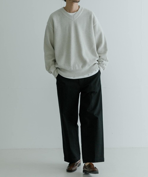 crepuscule（クレプスキュール）の「crepuscule　Moss Stitch V Pullover（ニット/セーター・メンズ・ブラック/ホワイト系その他/ダークグレー・2/1）」の11枚目の写真