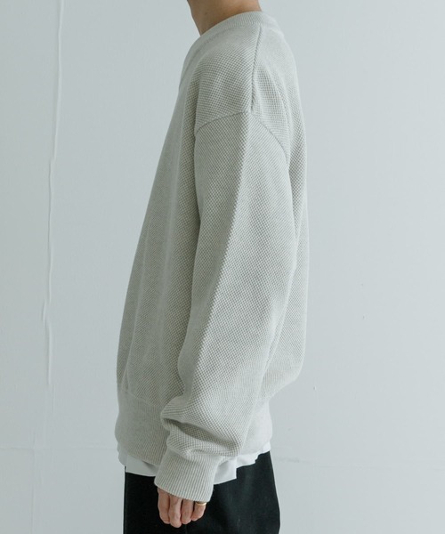 crepuscule（クレプスキュール）の「crepuscule　Moss Stitch V Pullover（ニット/セーター・メンズ・ブラック/ホワイト系その他/ダークグレー・2/1）」の15枚目の写真