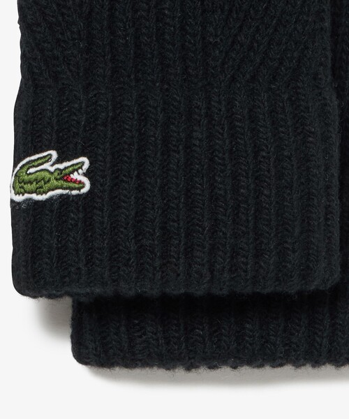 LACOSTE(ラコステ)の「コンビ・ニッティンググローブ(手袋・レディース・ブラック/グレー/オフホワイト・FREE)」の5枚目の写真