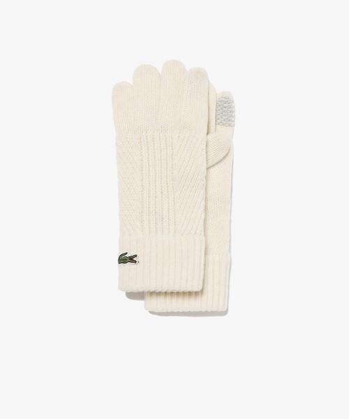 LACOSTE(ラコステ)の「コンビ・ニッティンググローブ(手袋・レディース・ブラック/グレー/オフホワイト・FREE)」の7枚目の写真