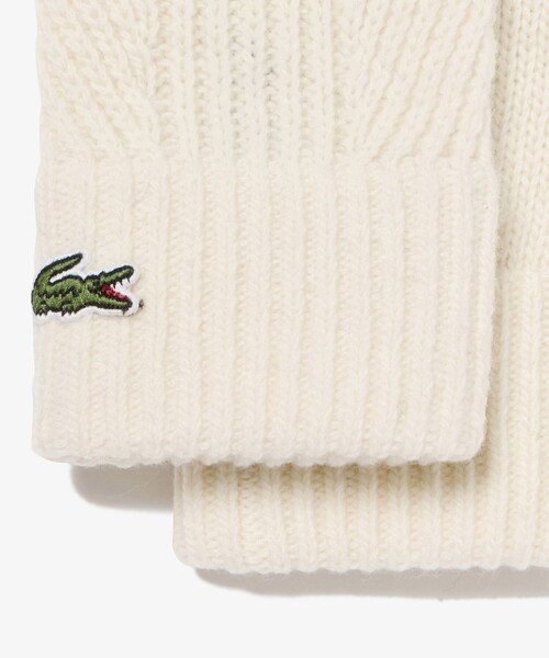LACOSTE(ラコステ)の「コンビ・ニッティンググローブ(手袋・レディース・ブラック/グレー/オフホワイト・FREE)」の8枚目の写真