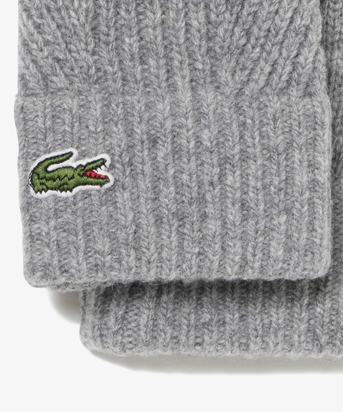 LACOSTE(ラコステ)の「コンビ・ニッティンググローブ(手袋・レディース・ブラック/グレー/オフホワイト・FREE)」の10枚目の写真