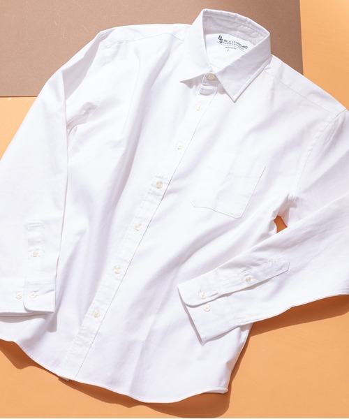 Blue Standard (ブルースタンダード)の「【BLUE STANDARD/ブルースタンダード】リラックスフィット 楽ケア オックス レギュラーカラーシャツ クレリックシャツ イージーケア ピンポイント防汚加工 時短シャツ(シャツ/ブラウス・メンズ・ブルー系その他2/スミクロ/ネイビー/チャコールグレー/ホワイト・MEDIUM/X-LARGE/LARGE)」の1枚目の写真