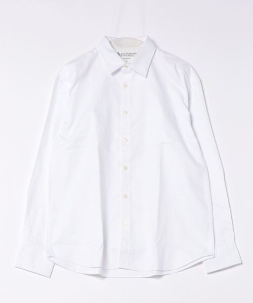 Blue Standard (ブルースタンダード)の「【BLUE STANDARD/ブルースタンダード】リラックスフィット 楽ケア オックス レギュラーカラーシャツ クレリックシャツ イージーケア ピンポイント防汚加工 時短シャツ(シャツ/ブラウス・メンズ・ブルー系その他2/スミクロ/ネイビー/チャコールグレー/ホワイト・MEDIUM/X-LARGE/LARGE)」の15枚目の写真