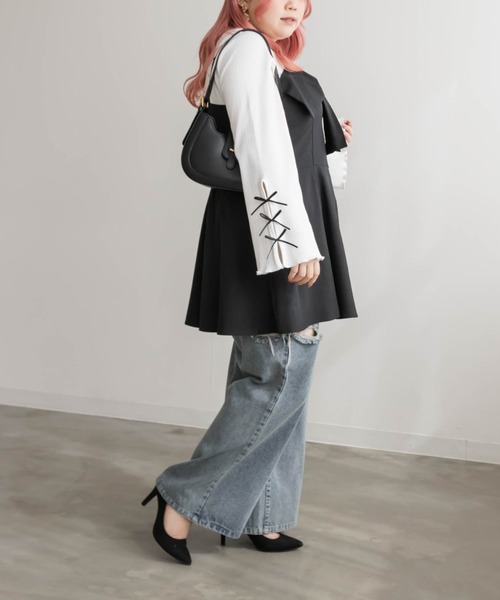 CLETTE（クレット）の「リボンデザインビスチェ（その他トップス・レディース・ブラック/ブラック系その他・3L/4L/LL）」の3枚目の写真