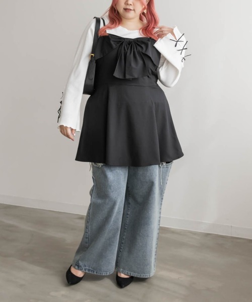 CLETTE（クレット）の「リボンデザインビスチェ（その他トップス・レディース・ブラック/ブラック系その他・3L/4L/LL）」の22枚目の写真