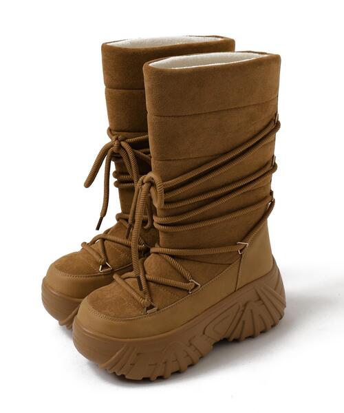 WEGO（ウィゴー）の「WEGO/レースアップパテッドブーツ（ブーツ・レディース・シルバー/ブラック/キャメル・LARGE/MEDIUM）」の11枚目の写真