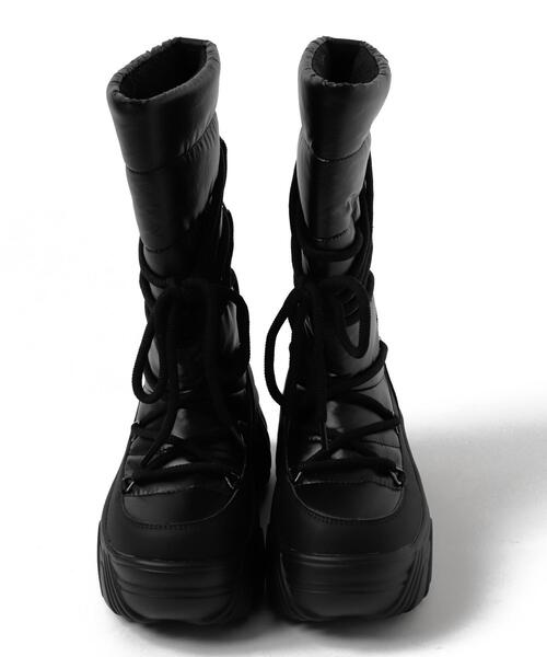 WEGO（ウィゴー）の「WEGO/レースアップパテッドブーツ（ブーツ・レディース・シルバー/ブラック/キャメル・LARGE/MEDIUM）」の14枚目の写真