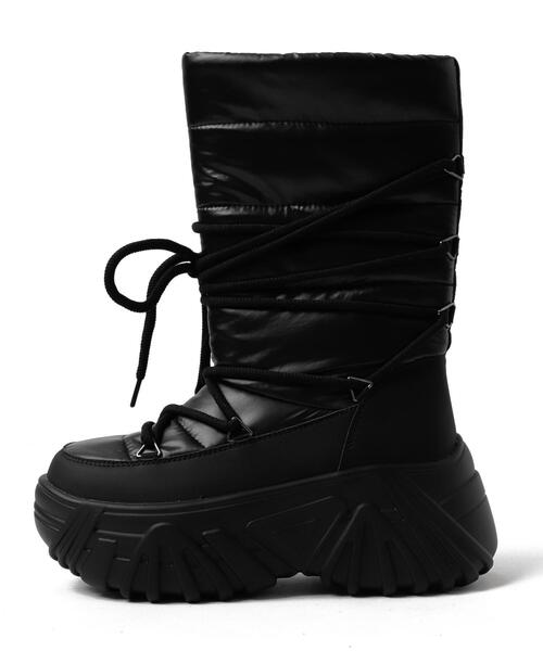 WEGO（ウィゴー）の「WEGO/レースアップパテッドブーツ（ブーツ・レディース・シルバー/ブラック/キャメル・LARGE/MEDIUM）」の16枚目の写真