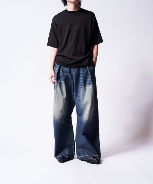 Lui's（ルイス）の「バギーデニムトラウザー（デニムパンツ・メンズ・インディゴブルー/ブラック・M/S）」の4枚目の写真