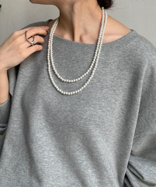 DouDou（ドゥドゥ）の「パールアレンジネックレス（ネックレス・レディース・ホワイト・FREE）」の5枚目の写真