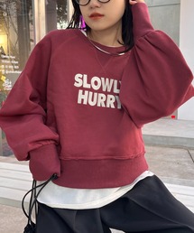 CIAOPANIC TYPY（チャオパニックティピー）の「ボリュームスリーブロゴ刺繍クロップドスウェット（Tシャツ/カットソー）」