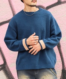 LUXSTYLE（ラグスタイル）の「無地クルーネックニット（ニット/セーター・メンズ）」
