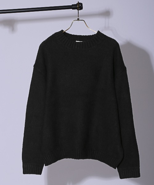 LUXSTYLE(ラグスタイル)の「無地クルーネックニット(ニット/セーター・メンズ・アイボリー/ブラック/ブルー・M/L)」の12枚目の写真