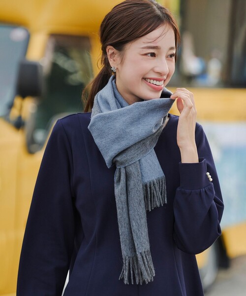 超美品】LOUIS VUITTON ウール100% マフラー リバーシブル ウール100