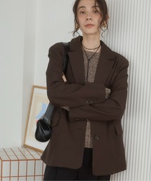 ブラック テーラードジャケット オーバーサイズ GU公式 | オーバーサイズテーラードジャケット(セットアップ可能)