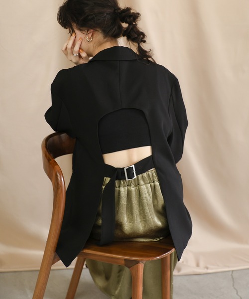 select MOCA（セレクトモカ）の「クラッシュサテンロングスカート（スカート・レディース・カーキ/ブラック/グレー・MEDIUM/LARGE）」の14枚目の写真