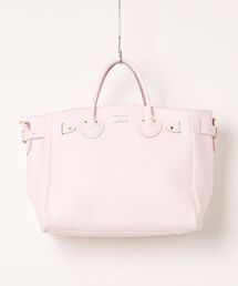 YOUNG & OLSEN/ヤングアンドオルセン EMBOSSED LEATHER ZIP BOAT BAG S