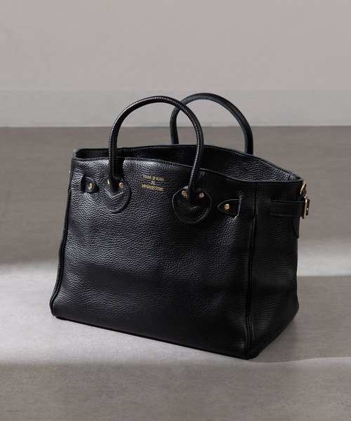 YOUNG&OLSEN The DRYGOODS STORE(ヤングアンドオルセン)の「【YOUNG&OLSEN】EMBOSSED LEATHER BELTED TOTE S(トートバッグ・レディース・ベージュ/グレー/グリーン/ブラック/ブラウン/ライトグレー/ピンク/グレー系その他2・FREE)」の2枚目の写真