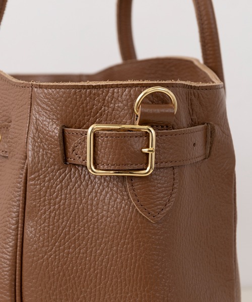 YOUNG&OLSEN The DRYGOODS STORE(ヤングアンドオルセン)の「【YOUNG&OLSEN】EMBOSSED LEATHER BELTED TOTE S(トートバッグ・レディース・ベージュ/グレー/グリーン/ブラック/ブラウン/ライトグレー/ピンク/グレー系その他2・FREE)」の13枚目の写真