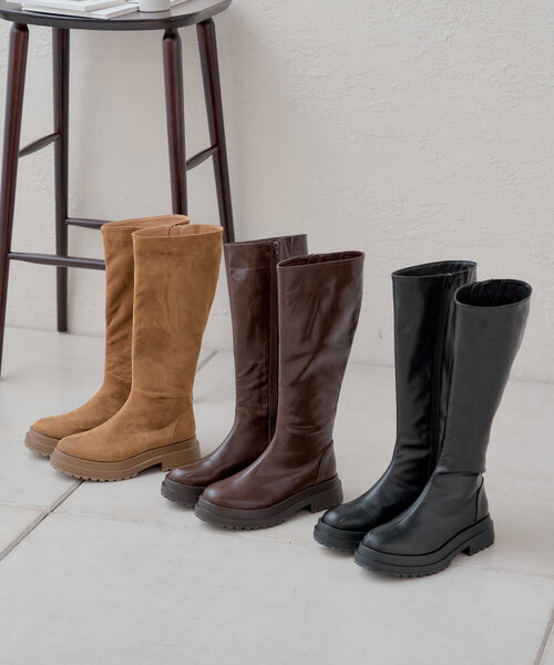 Chico(チコ)の「厚底トラックソールロングブーツ(ブーツ・レディース・ブラウン/ブラック/ベージュ系その他2・SMALL/MEDIUM/LARGE)」の4枚目の写真