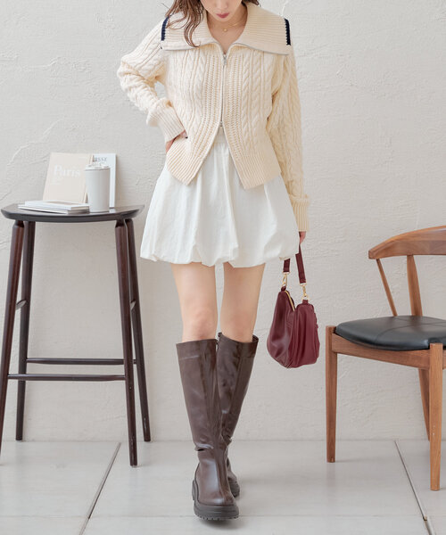 Chico(チコ)の「厚底トラックソールロングブーツ(ブーツ・レディース・ブラウン/ブラック/ベージュ系その他2・SMALL/MEDIUM/LARGE)」の21枚目の写真