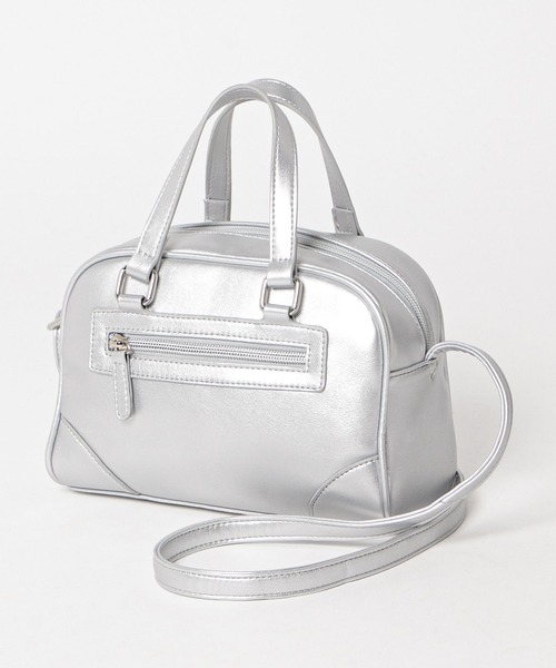 GLOBAL WORK（グローバルワーク）の「2wayボストンZIPBAG/290844（ショルダーバッグ・キッズ・シルバー/ブラック・ONE SIZE）」の5枚目の写真