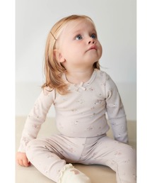 JAMIE KAY（ジェイミーケイ）の「OCリブ長袖ボディスーツPetite Fleur Violet（ロンパース・キッズ）」