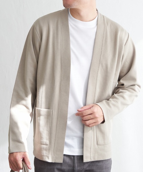 ikka(イッカ)の「ダンボールカーデインナーセット(カーディガン/ボレロ・メンズ・グリーン/ベージュ/ネイビー・XL/L/M/S)」の2枚目の写真