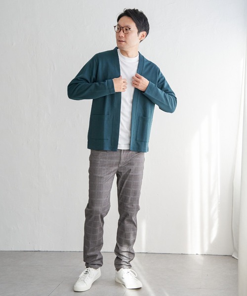 ikka(イッカ)の「ダンボールカーデインナーセット(カーディガン/ボレロ・メンズ・グリーン/ベージュ/ネイビー・XL/L/M/S)」の4枚目の写真
