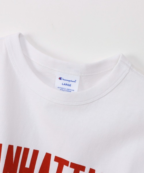 Champion(チャンピオン)の「【Champion/チャンピオン】メンズ ベーシック ショートスリーブTシャツ(Tシャツ/カットソー・メンズ・ネイビー/グレー/ブラック系その他/ホワイト×レッド/ホワイト×ブルー/グリーン系その他3・MEDIUM/X-LARGE/LARGE)」の9枚目の写真