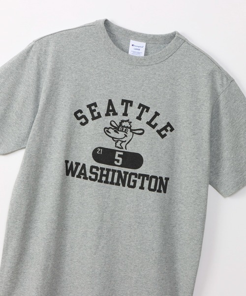Champion(チャンピオン)の「【Champion/チャンピオン】メンズ ベーシック ショートスリーブTシャツ(Tシャツ/カットソー・メンズ・ネイビー/グレー/ブラック系その他/ホワイト×レッド/ホワイト×ブルー/グリーン系その他3・MEDIUM/X-LARGE/LARGE)」の18枚目の写真
