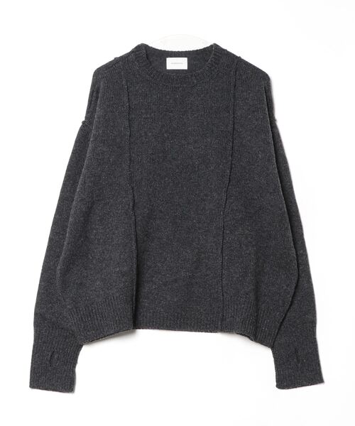 superNova.(スーパーノヴァ)の「superNova. / スーパーノヴァ Moebius knit - Lamb’s wool(ニット/セーター・メンズ・チャコール/ブラック・FREE)」の2枚目の写真