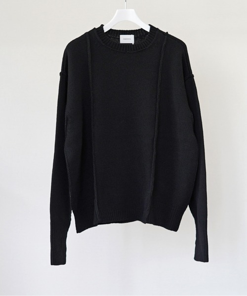 superNova.(スーパーノヴァ)の「superNova. / スーパーノヴァ Moebius knit - Lamb’s wool(ニット/セーター・メンズ・チャコール/ブラック・FREE)」の3枚目の写真