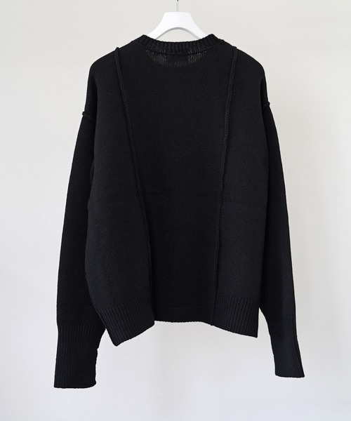 superNova.(スーパーノヴァ)の「superNova. / スーパーノヴァ Moebius knit - Lamb’s wool(ニット/セーター・メンズ・チャコール/ブラック・FREE)」の4枚目の写真