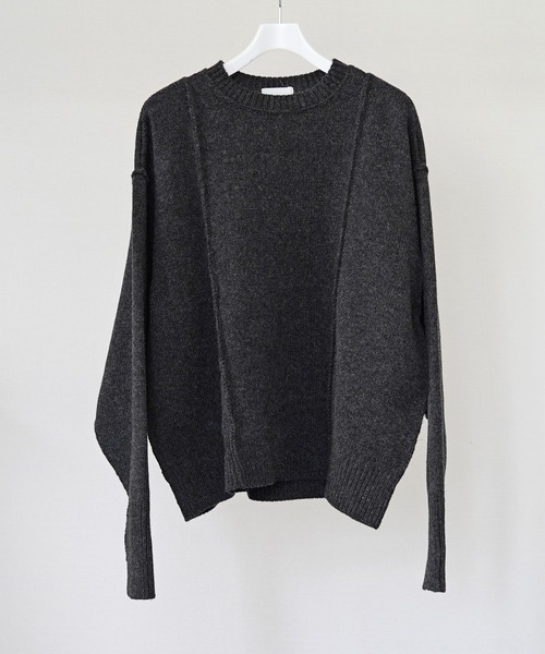 superNova.(スーパーノヴァ)の「superNova. / スーパーノヴァ Moebius knit - Lamb’s wool(ニット/セーター・メンズ・チャコール/ブラック・FREE)」の5枚目の写真