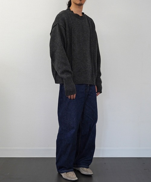 superNova.(スーパーノヴァ)の「superNova. / スーパーノヴァ Moebius knit - Lamb’s wool(ニット/セーター・メンズ・チャコール/ブラック・FREE)」の9枚目の写真