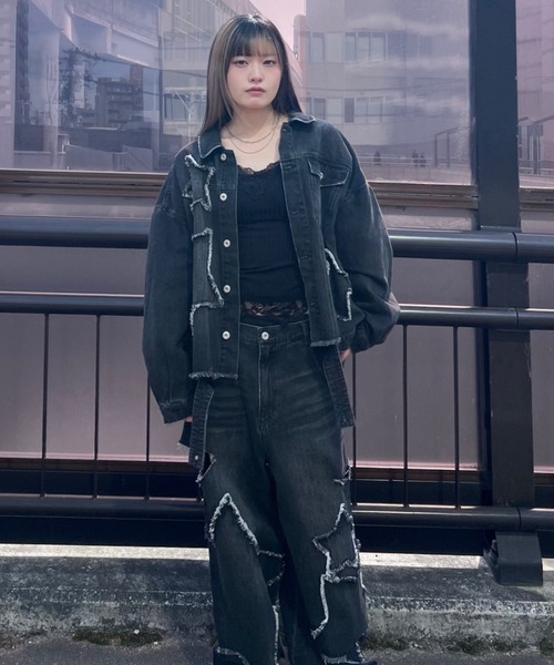 セール】STAR PATCHED DENIM ジャケット（デニムジャケット