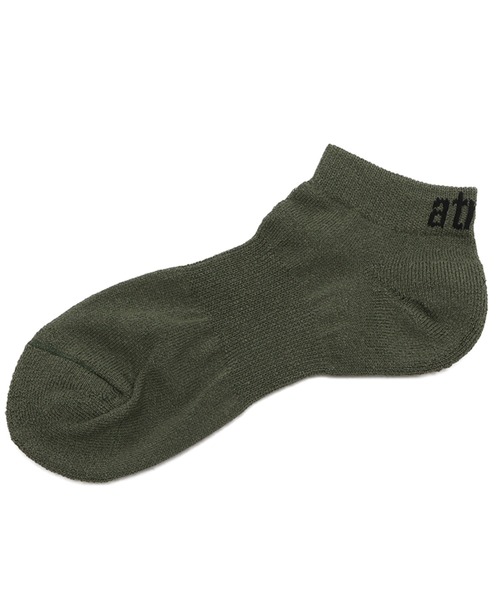 atmos(アトモス)の「atmos Paper Yarn Ankle Socks / アトモス ペーパー ヤーン アンクル ソックス(ソックス/靴下・メンズ・グレー/ブラック/カーキ/ホワイト・25-27)」の4枚目の写真