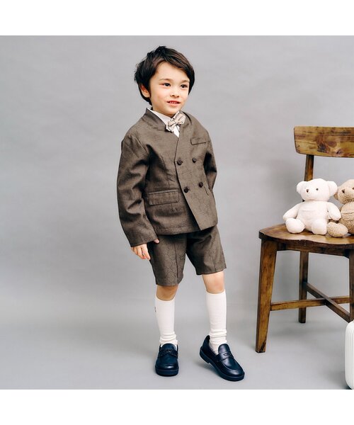 apres les cours（アプレレクール）の「tinybear フォーマルハーフパンツ（その他パンツ・キッズ・ブラウン・100/110/120/90）」の5枚目の写真