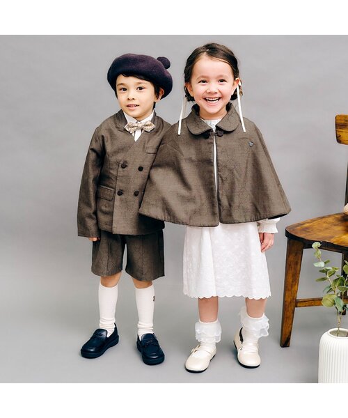 apres les cours（アプレレクール）の「tinybear フォーマルハーフパンツ（その他パンツ・キッズ・ブラウン・100/110/120/90）」の6枚目の写真