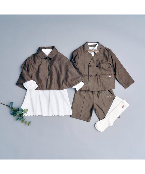 apres les cours（アプレレクール）の「tinybear フォーマルハーフパンツ（その他パンツ・キッズ・ブラウン・100/110/120/90）」の9枚目の写真