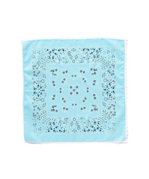 BEAMS BOY（ビームスボーイ）の「【2/5再値下げ】2WAY レース バンダナ（バンダナ/スカーフ・レディース・ネイビー/ピンク/レッド/グリーン/サックスブルー/オフホワイト・ONE SIZE）」の5枚目の写真