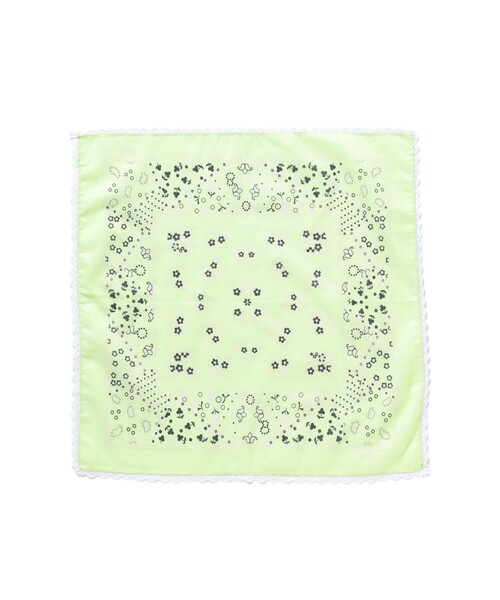 BEAMS BOY（ビームスボーイ）の「【2/5再値下げ】2WAY レース バンダナ（バンダナ/スカーフ・レディース・ネイビー/ピンク/レッド/グリーン/サックスブルー/オフホワイト・ONE SIZE）」の3枚目の写真